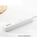 Сетевой адаптер с USB-портами Xiaomi Mi Power Strip Patch Board  Fast Charge Mini Socket Adapter